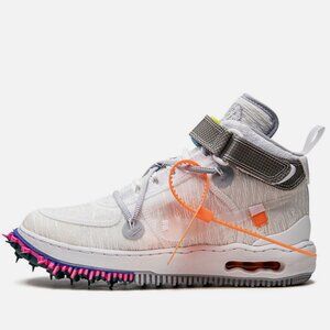 NEW Nike Air Force 1 Mid Off-White White Clear White DO6290-100 Mens 9.5 US 43 e